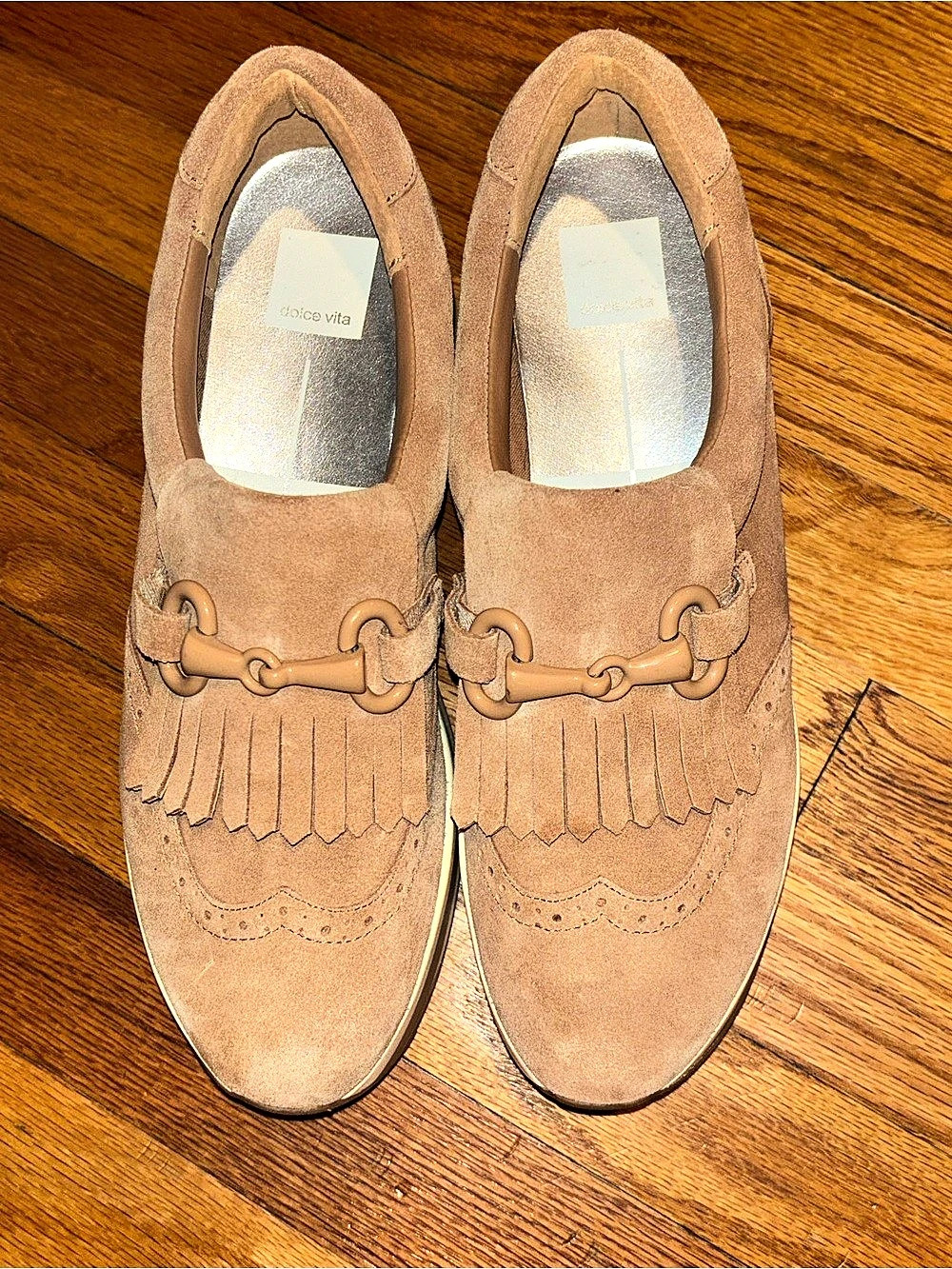 Dolce Vita Jhax Suede Brown Platform Sneaker Loafer Fringe Horsebit Loafer 9.5 - Picture 10 of 10